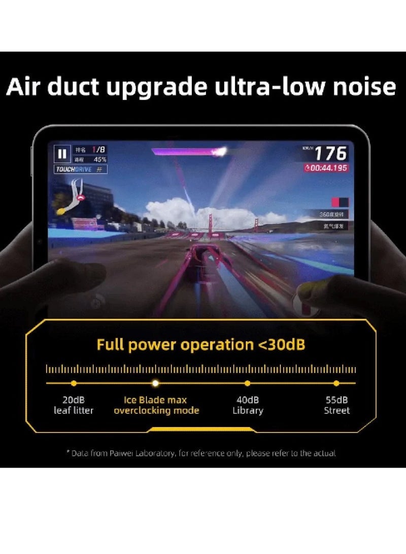 piva BR5-MAX PIVA iPad Cooling Fan with 3 speeds 30w to meet different cooling requirements and a light control button to adjust the lighting color, adding an atmosphere of fun during use and a magnetic iron piece helps to securely fix the fan on the iPad - Image 4